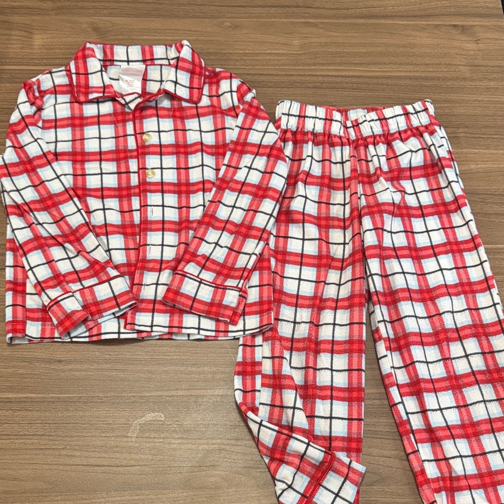 Wondershop Red and White Plaid Kids Pajama Set